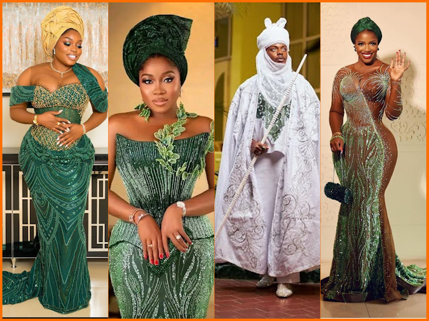 Many celebrities attended Sharon Ooja's traditional wedding including Bisola Aiyeola, Veekee James, Enioluwa and HIlda Baci.