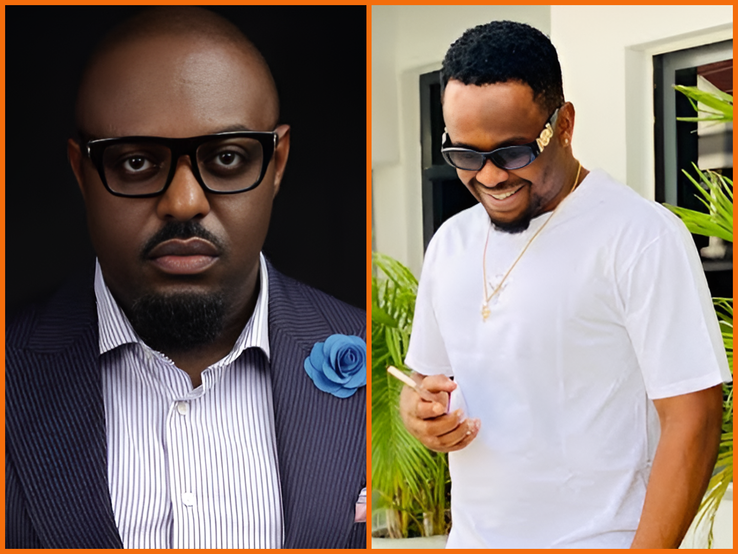 People online choose between actors Jim Iyke and Zubby Michael on who is the better 'bad boy'
