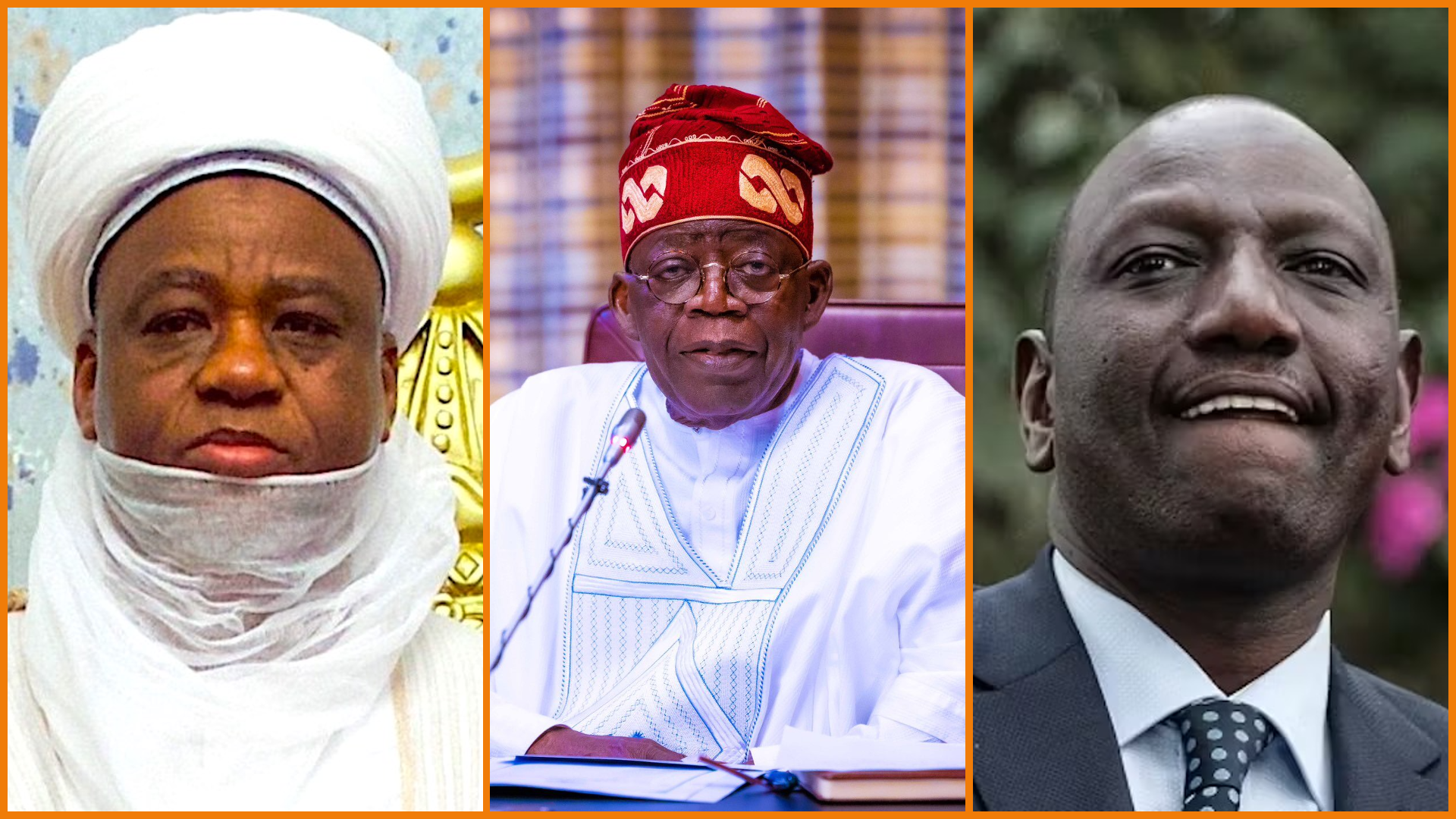 Top issues in the news today centre around Presidents William Ruto, Bola Tinubu and Sultan Sa'ad Abubakar of Sokoto.