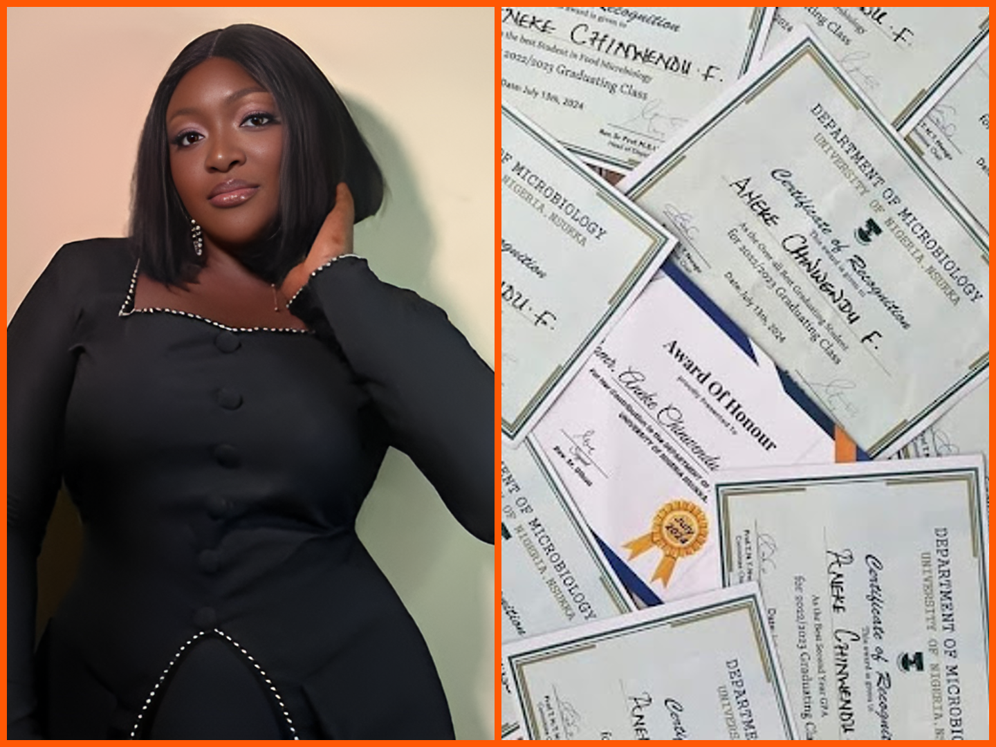 Aneke gets celebrated online for bagging numerous awards upon graduation from UNN.