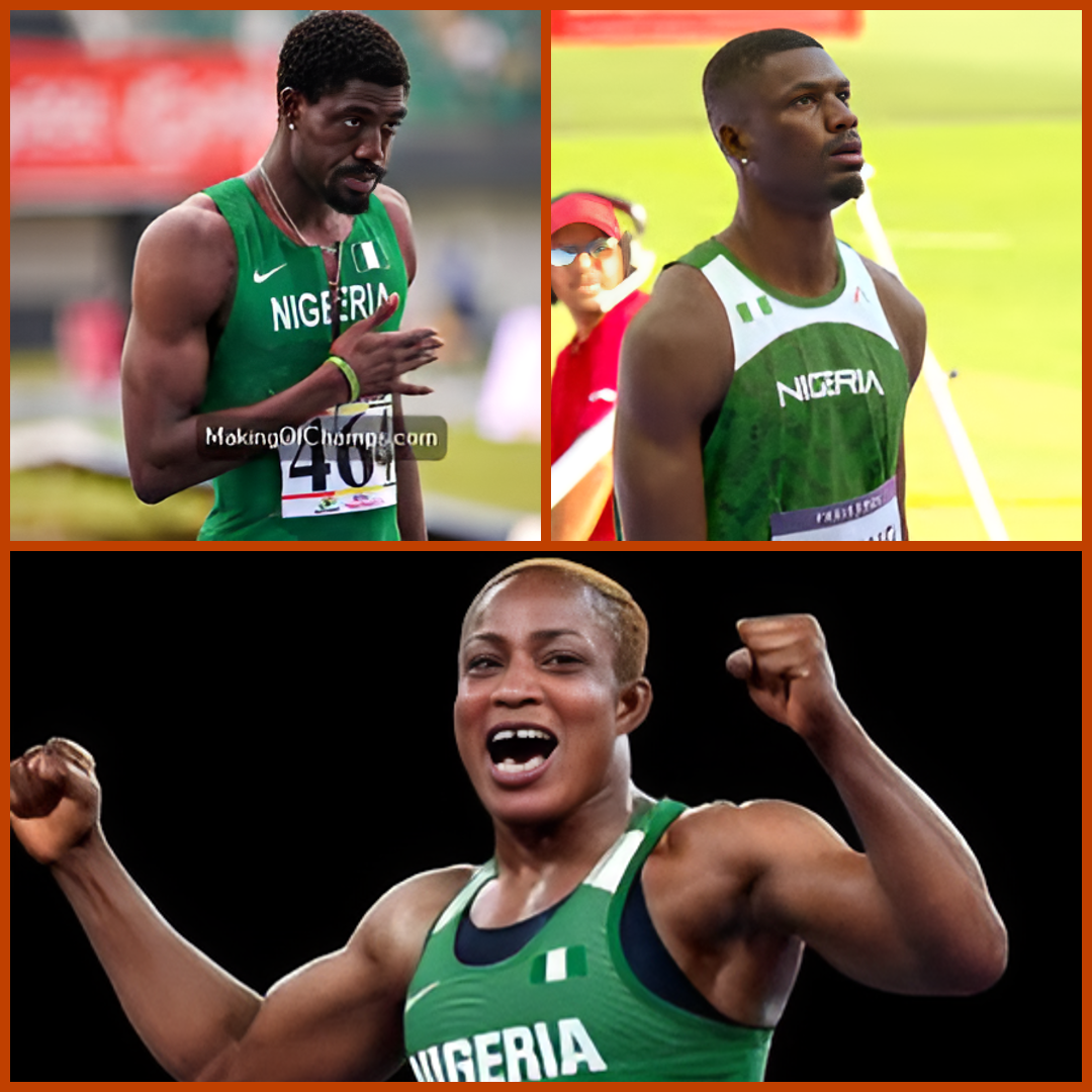 The trio athletes at the Olympics in Paris