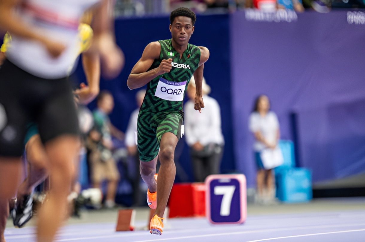 Olympic finalist, Ogazi in action for Nigeria 