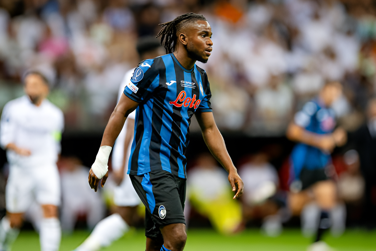 Nigerian forward Ademola Lookman in action at the last UEFA Super Cup