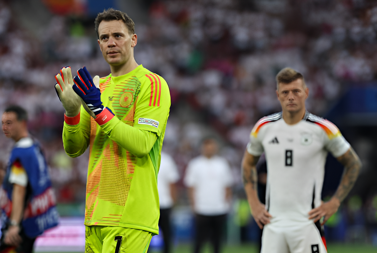 Nueur in action for Germany against Spain at Euros 2024