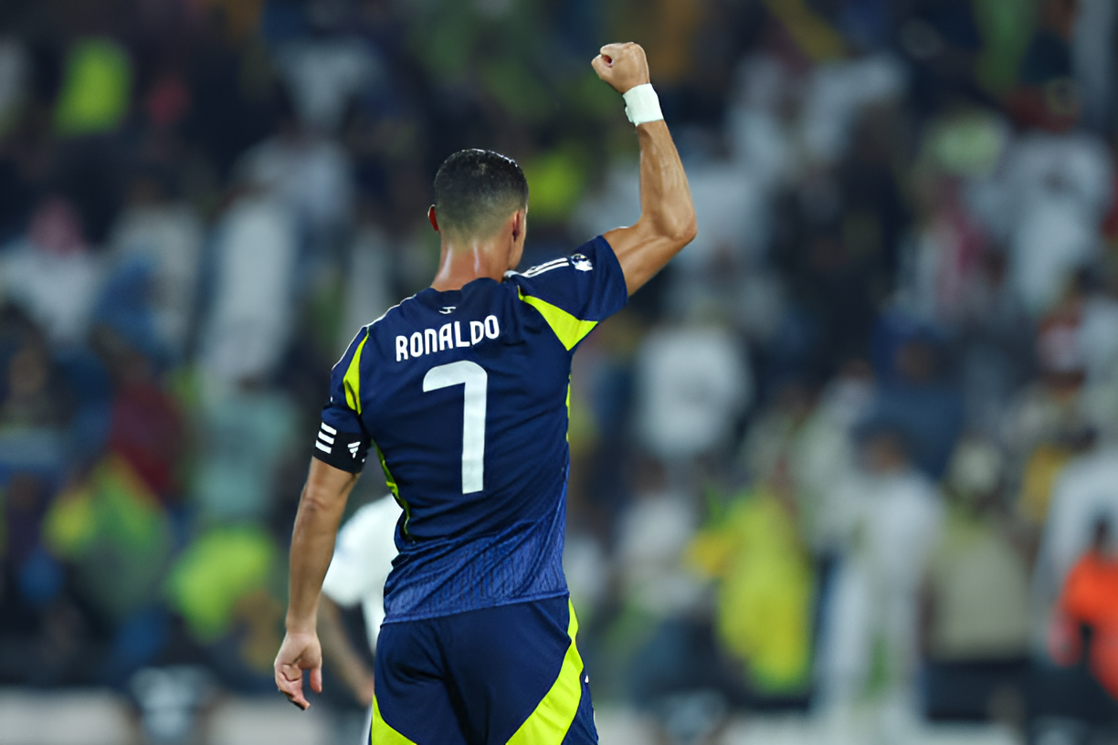 Ronaldo in action for Saudi side, Al-Nassr against Al-Hilal