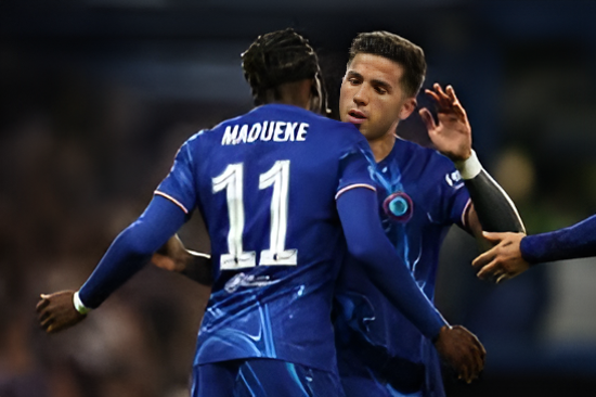 Chelsea players battle against Servette in a tense Europa Conference League play-off.
