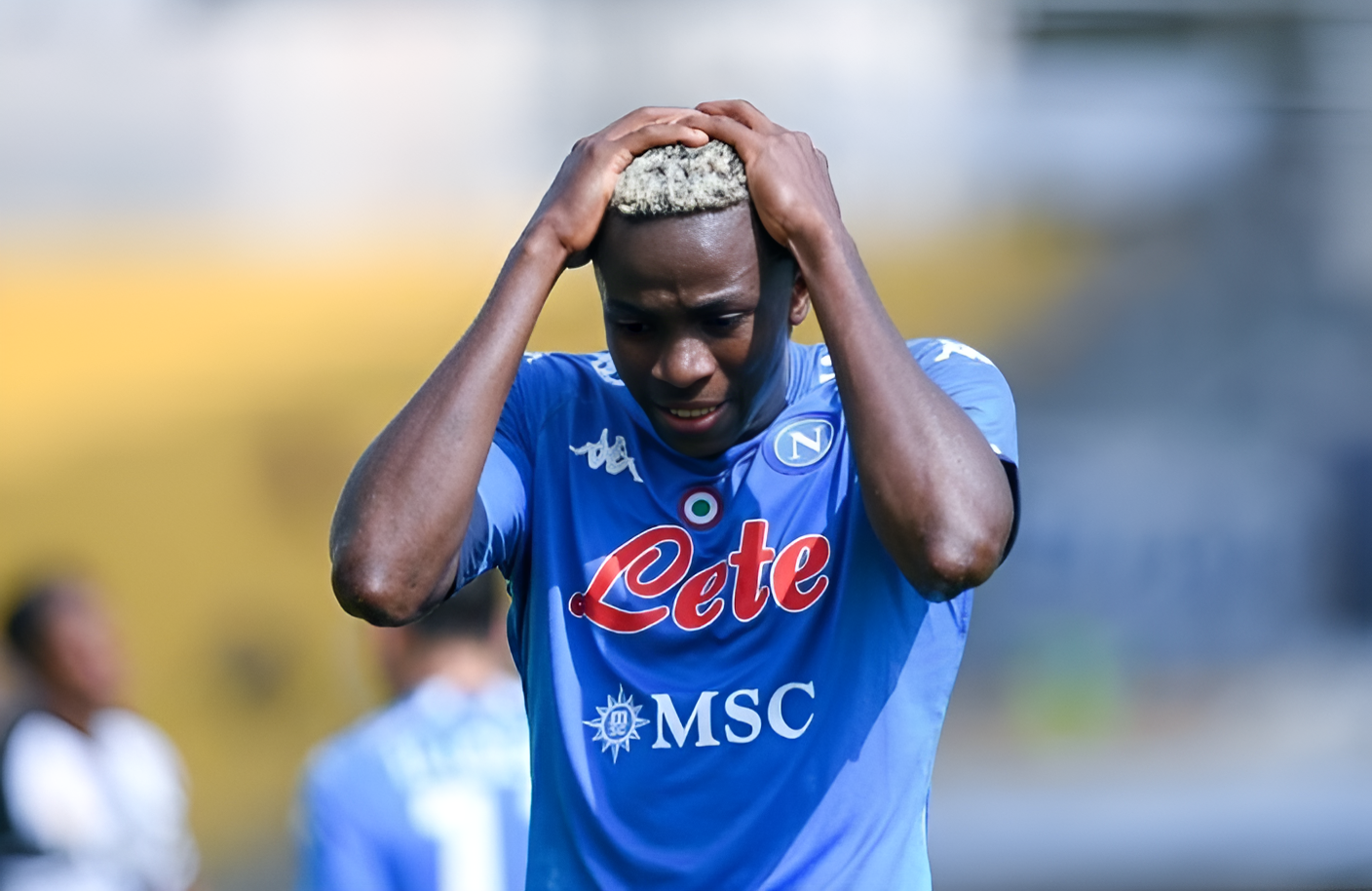 Victor Osimhen is dejected as his failed transfer to Chelsea causes him to doubt his future with Napoli.
