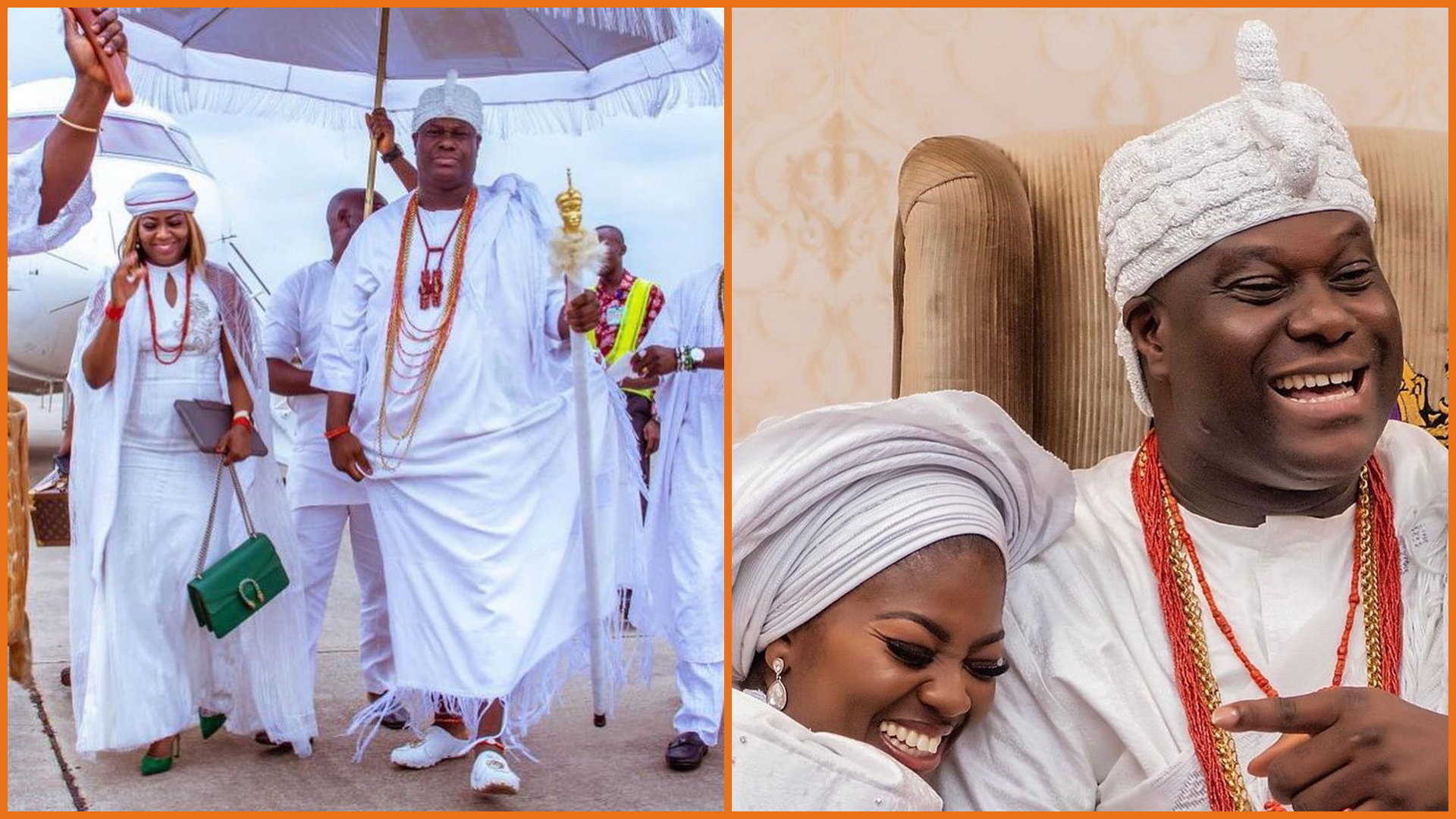 Ooni of Ife and his fourth wife, Olori Ashley Folashade announced the birth of their son