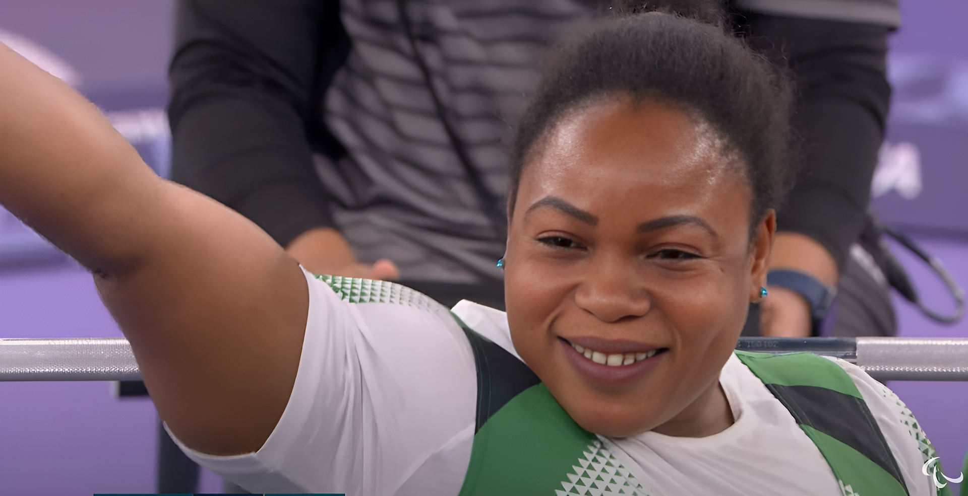 Nigerian Paralympian Onyinyechi has now set three world records in a single year; 146kg, 147kg, and 150kg.
