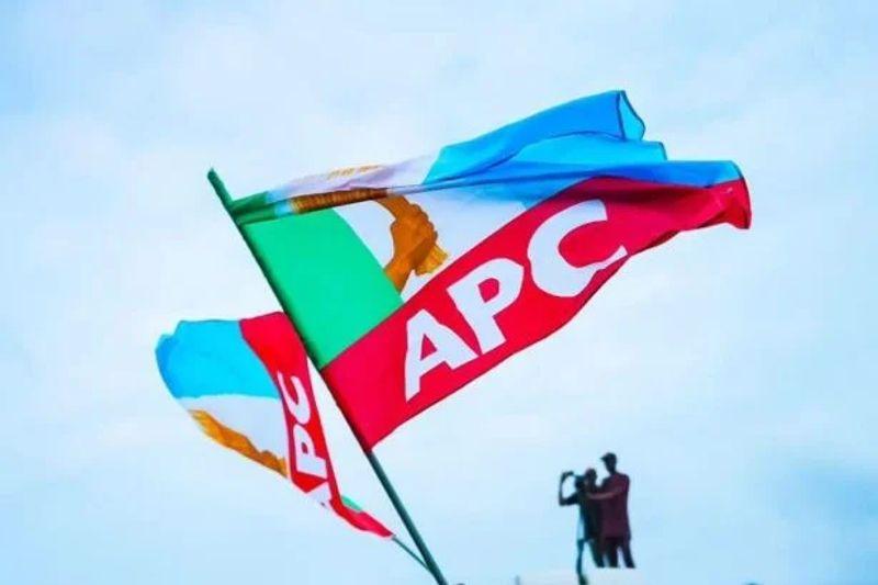 APC members from Lagos had gathered at Murtala Muhammed International Airport in coordinated attire, preparing to attend the party’s National Convention.