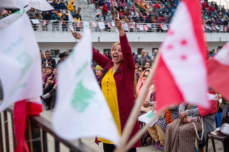 Young Nepali voters, including former protest leaders, casting their ballots ahead of the parliamentary elections.