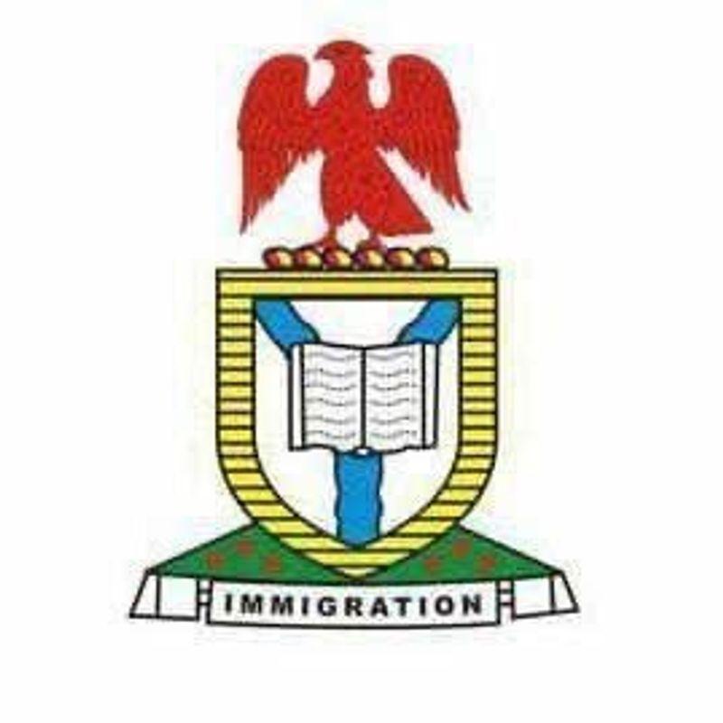 Security operatives at the Nigeria Immigration Service office in Ogbomoso following an armed attack and ongoing police investigation in Oyo State.