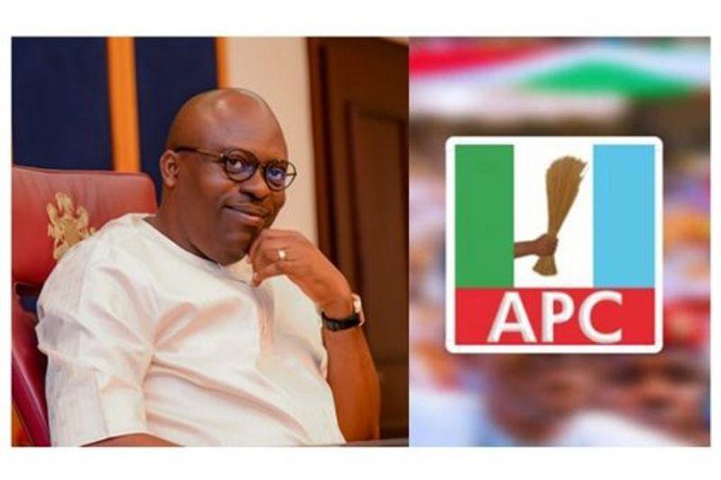 Delegates and party officials at an All Progressives Congress (APC) governorship primary election venue in Nigeria during high-tension 2027 preparations.