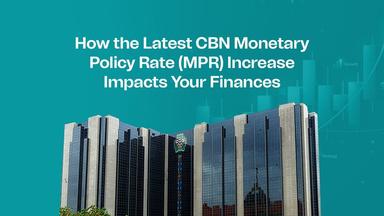 Illustration of Nigerian naira, bank interest rates and financial charts representing the impact of the CBN's monetary policy on loans and savings.