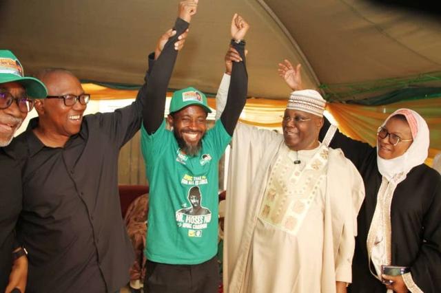 Atiku Abubakar addressing supporters in Abuja ahead of the 2026 FCT council elections, alongside ADC leaders.