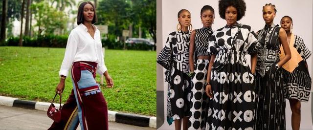 Young Nigerians wearing a mix of streetwear and traditional fashion, showcasing the influence of diaspora trends on contemporary Nigerian style.