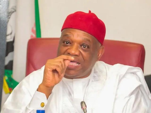 Orji Uzor Kalu speaking during a media interview, affirming his commitment to APC ahead of Abia State’s 2027 elections.