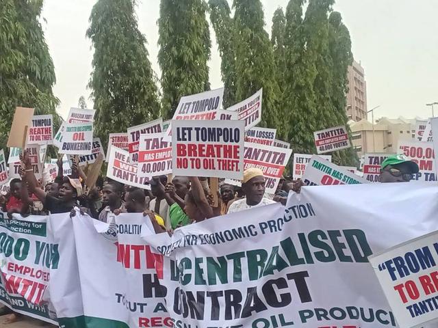 Tension in National Assembly as protest erupts over crude oil theft and pipeline contracts.