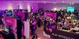 Crowds at Lagos Games Week 2026 inside the National Theatre, Lagos