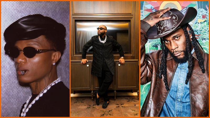 Afrobeats giants Wizkid, Davido, and Burna Boy share the stage at Oando PLC's end-of-year party