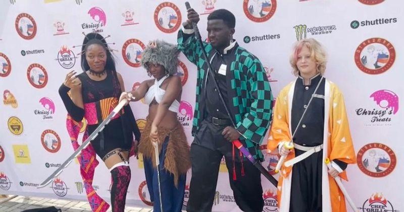 Cosplayers at a Nigerian anime event in Lagos, 2023.