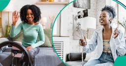 Nigerian content creators filming video with ring light
