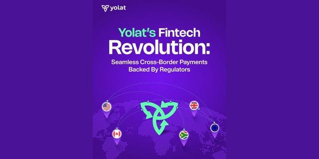 Yolat cross-border payments graphic showing the company logo, world map and currency markers.